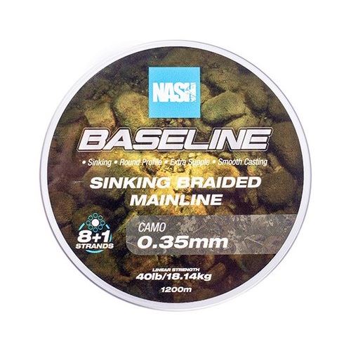 Nash Splietaná Šnúra Baseline Sinking Braid Camo 1200 m