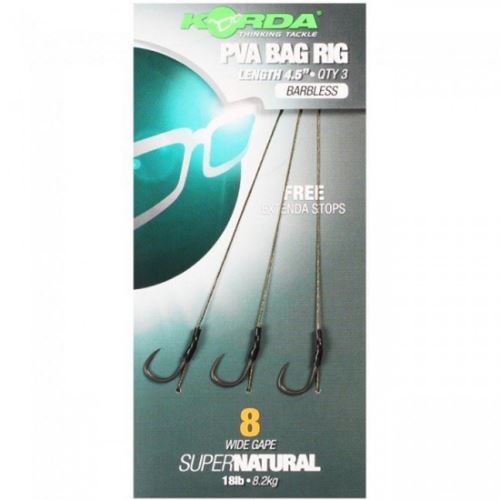 Korda Náväzec Solidz PVA Rig Wide Gape Barbless 18 lb 3 ks