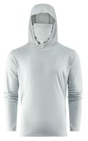 Grundéns Tričko Tough Sun Masked Hoodie Iceberg