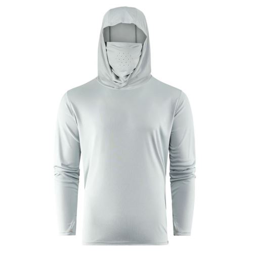 Grundéns Tričko Tough Sun Masked Hoodie Iceberg