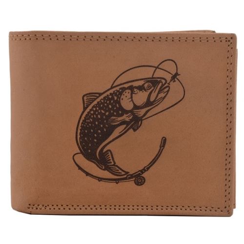 Mercucio Peňaženka Natural Vzor 49 Pstruh S Prútom
