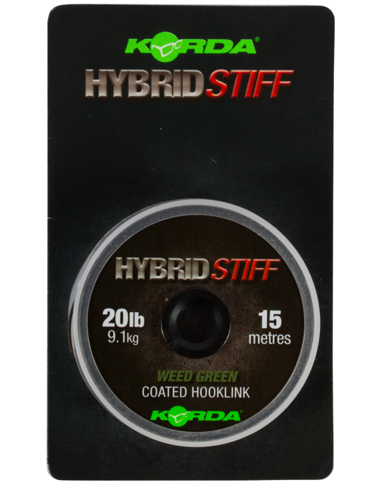 Korda náväzcová šnúra hybrid stiff 20 lb 15 m - weed green