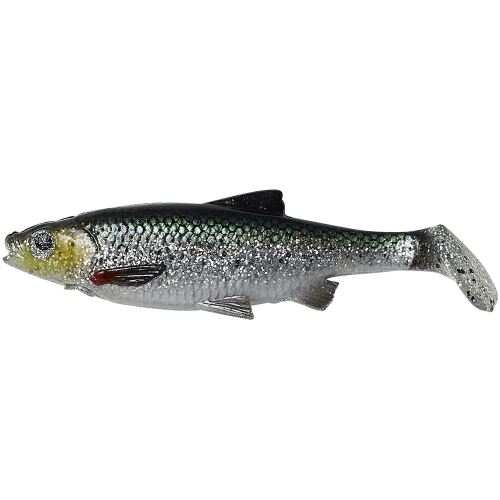 Savage Gear Gumová Nástraha Roach Paddle Tail Green Silver