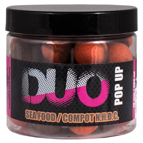 LK Baits Pop-up Duo X-Tra Sea Food/Compot NHDC 18 mm 200 ml