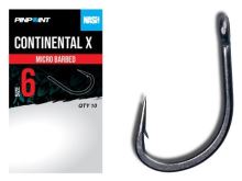 Nash Háčiky Continental X Micro Barbed 10 ks - Veľkosť 2