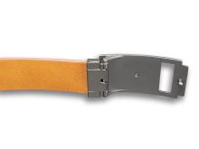 Kožený Opasok Kapor 40 mm Vruby Hnedý (1)