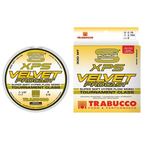 Trabucco Vlasec S-Force XPS Velvet Pro Cast Žltá 300 m