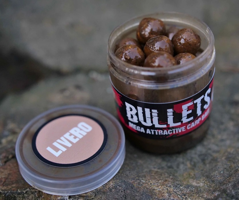 G.b.u. dipované boilies bullets livero 200 g - 20 mm