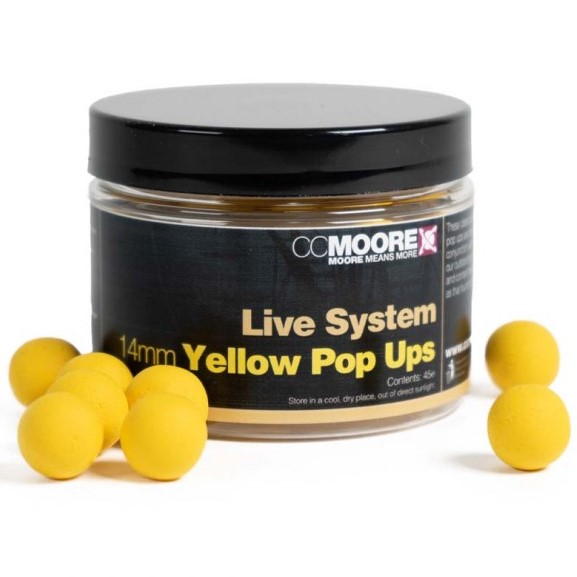 E-shop Cc moore plávajúce boilie live system yellow pop up extra plávajúce - 12 mm 55 ks