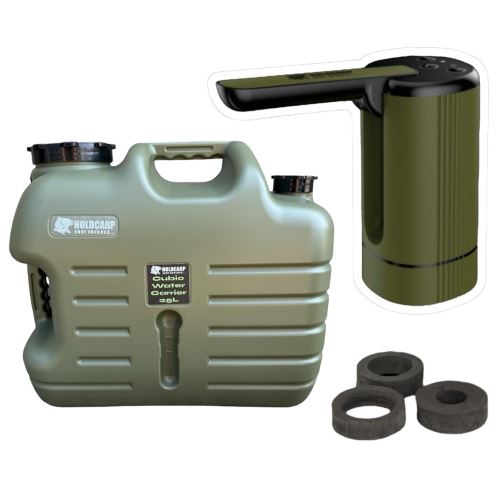 Holdcarp Set Automatická Pumpa Smart Rechargeable Tap + Kanister Cubic Water Carrier 25 l