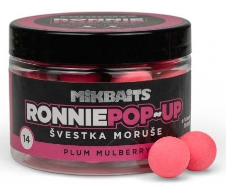 E-shop Mikbaits plávajúce boilie ronnie slivka moruša 150 ml - 14 mm