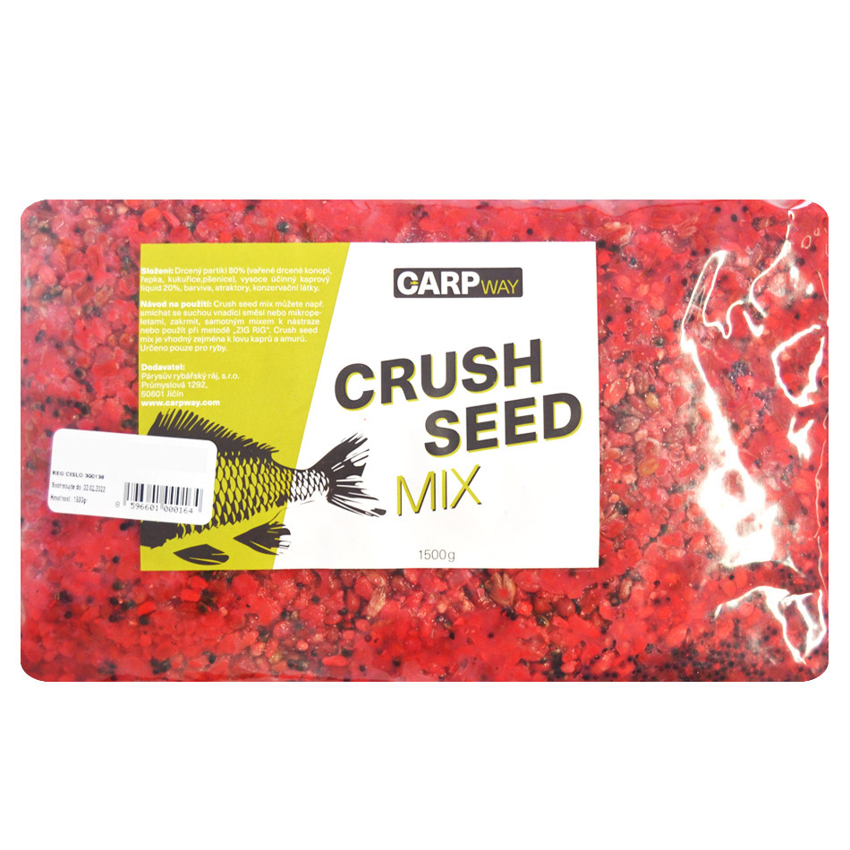 Carpway drvený partikel crush seed mix 1,5 kg-slivka / chilli