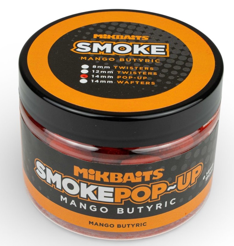 Mikbaits plávajúce boilie smoke pop-up 14 mm 150 ml - sweet popcorn