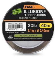 Fox Fluorocarbon Edges Illusion Hooklink/Leader Naturals Green 40 m