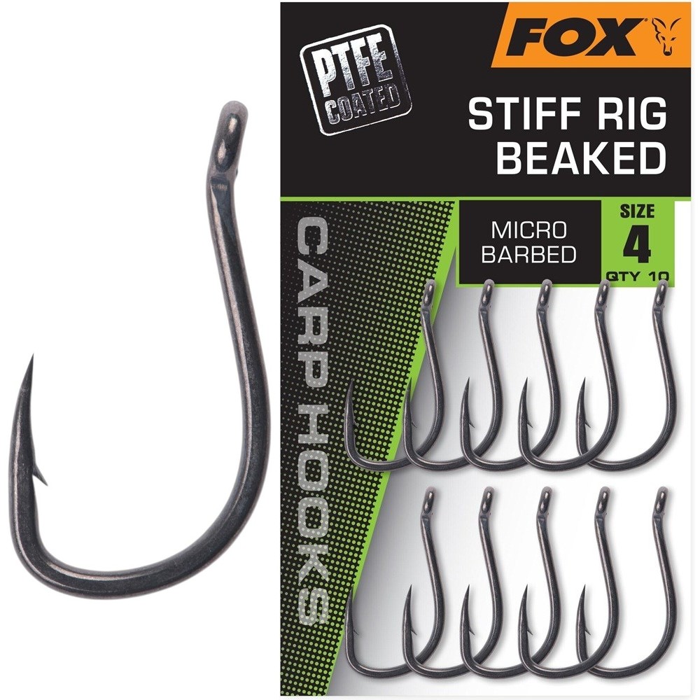Fox háčiky stiff rig beaked 10 ks - veľkosť 4