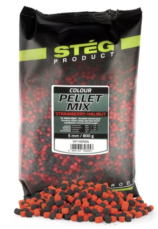 Stég pelety pellet mix 800 g 5 mm - strawberry halibut