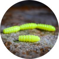 RedBass Gumová Nástraha Trout Grub Signal Yellow UV COLOR