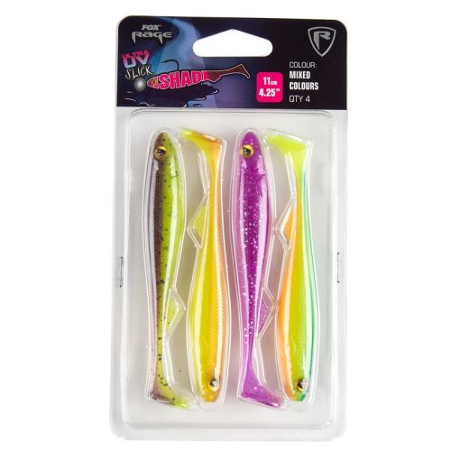 Fox Rage Gumová Nástraha Slick Shad UV Mixed Colour Packs 5 ks-Dĺžka 7 cm