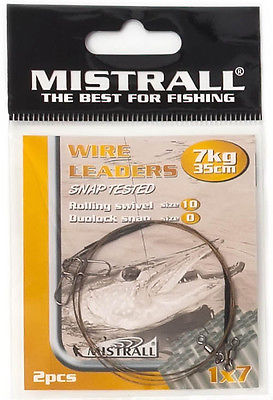 Mistrall oceľové lanko wire leaders 35 cm-7 kg