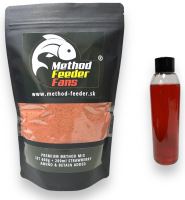 Method Feeder Fans Premium Method Mix Set 600 g + 200 ml Booster - Jahoda