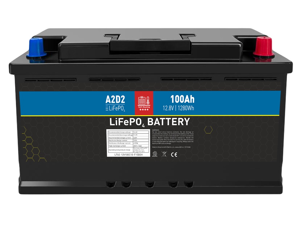 A2d2 batéria lifepo4 12,8 v 100ah f15 self-heat car battery case gotion cells