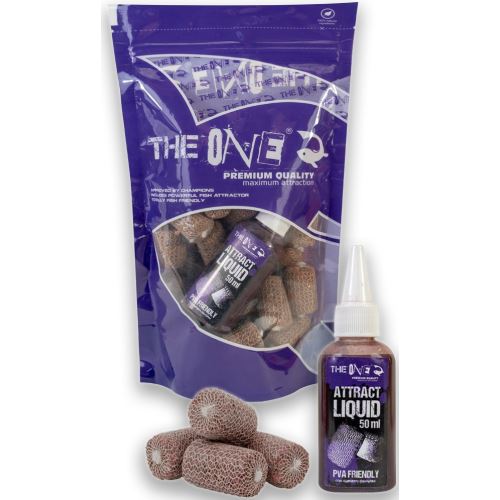 The One PVA Boilies + 50 ml Dip Purple Krab, Čučoriedka 30 ks PVA