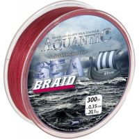 Saenger Aquantic Pletená Šnúra Sea Braid Červená 300 m-Priemer 0,23 mm / Nosnosť 12,3 kg