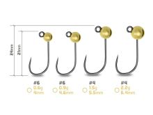 Delphin Jigová Hlavička T-AREA BL Wolframový Jig Zlatý 5 ks (2)