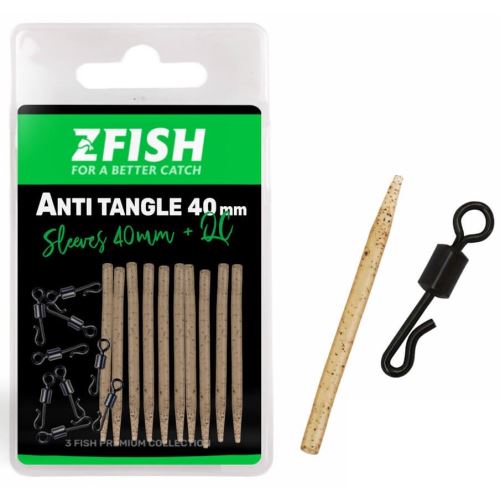 Zfish Sada Prevlekov Anti Tangle Sleeves + Obratlík QC Veľ 8 10 ks