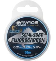 Savage Gear Fluorocarbon Semi Soft Seabass Clear 30 m - 0,21 mm 2,7 kg