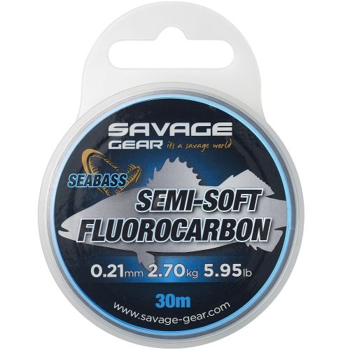 Savage Gear Fluorocarbon Semi Soft Seabass Clear 30 m