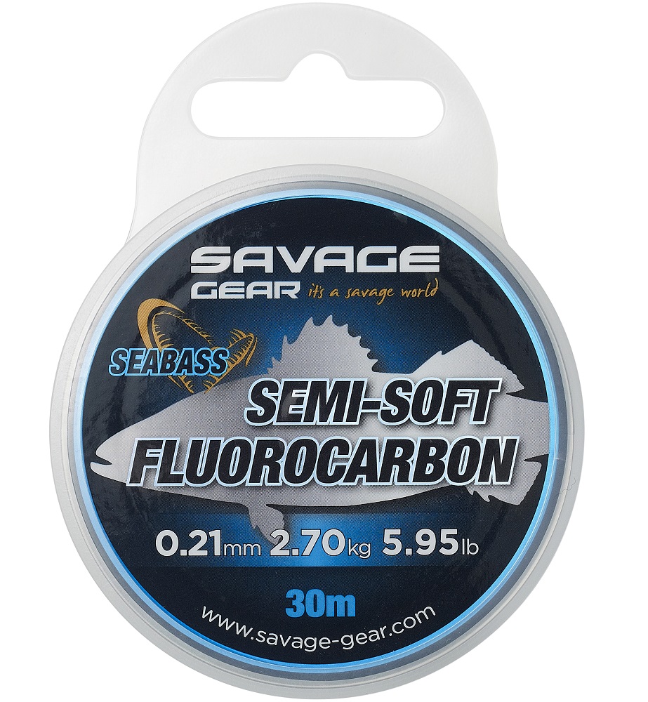 Savage gear fluorocarbon semi soft seabass clear 30 m - 0,35 mm 6,72 kg