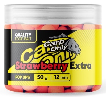 Carp only plávajúce boilies hi-visual pop up strawberry extra 50 g - 16 mm