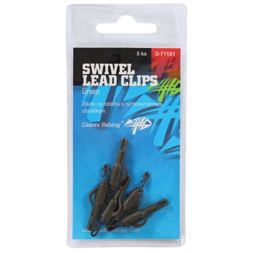 Giants Fishing Záves Na Bočné Olovo Swivel Lead Clips 5 ks