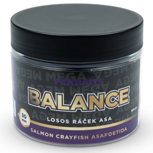 Mikbaits Vyvážené Boilie Mega Balance Fanatica Losos Ráček Asa 300 ml 30 mm