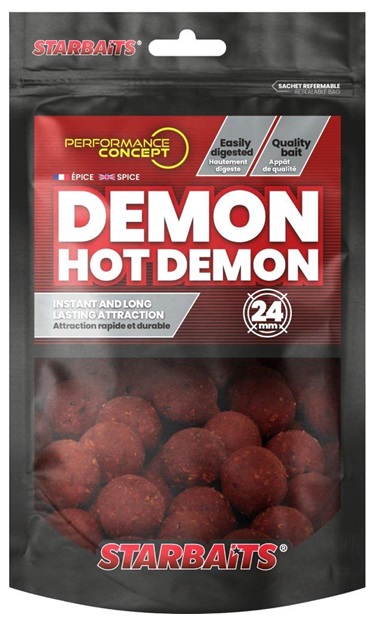 E-shop Starbaits boilie hot demon - 200 g 24 mm