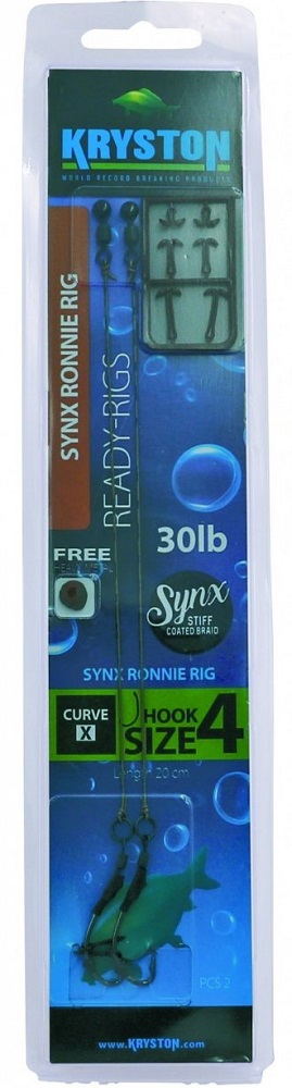 Kryston hotové nadväzce 2 ks synx ronnie rig 30 lb - veľkosť 4