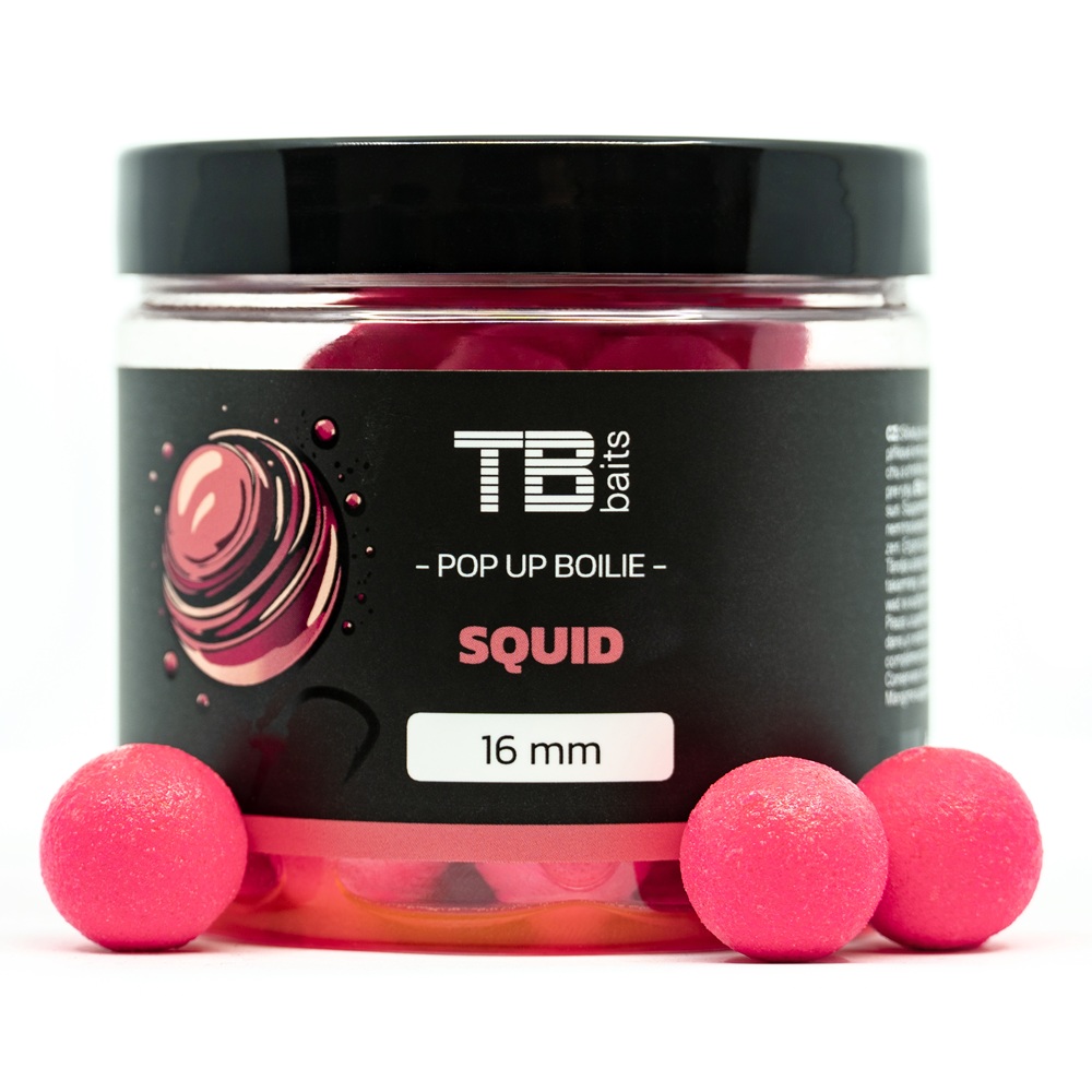 Tb baits plávajúce boilie pop-up squid + nhdc 65 g-16 mm