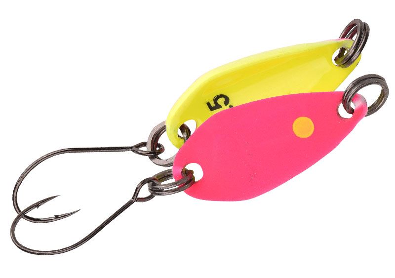 Spro plandavka trout master incy spoon pink yellow - 2,5 g