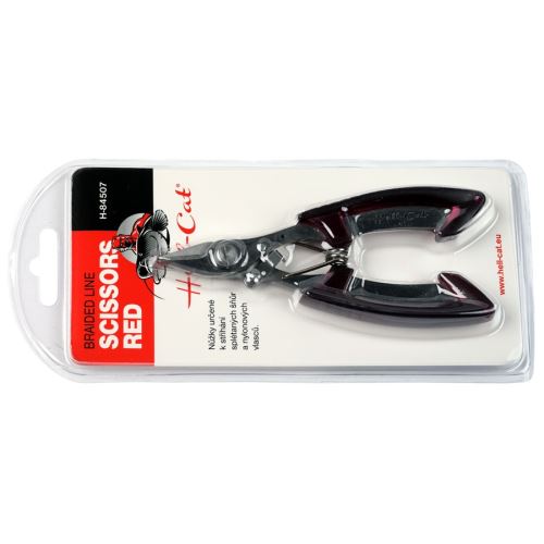 Hell-Cat Nožničky Scissor For Braided Line S/S Claret Red