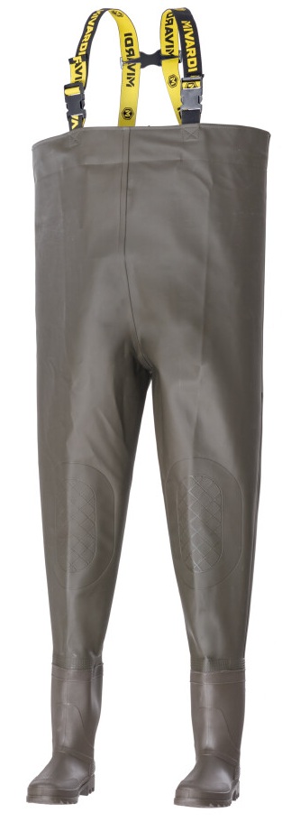 Mivardi broďáky hardcore mc - 40.
 Hlavné vlastnosti: 
 
 Vysoko odolný materiál s trojito lepenými švami 
 Zosilnená spodná časť nohavíc proti predratiu 
 Integrované PVC čižmy s protišmykovou podrážkou 
 Nastaviteľný hrudný popruh a vnútorné vrecko 
 Dodávané vrátane praktického transportného vaku 
 Dostupné vo veľkostiach: 40-47