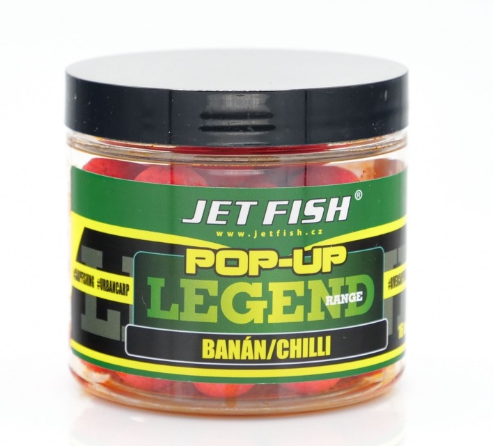 Jet fish plávajúce boilie legend range banán chilli - 60 g 16 mm