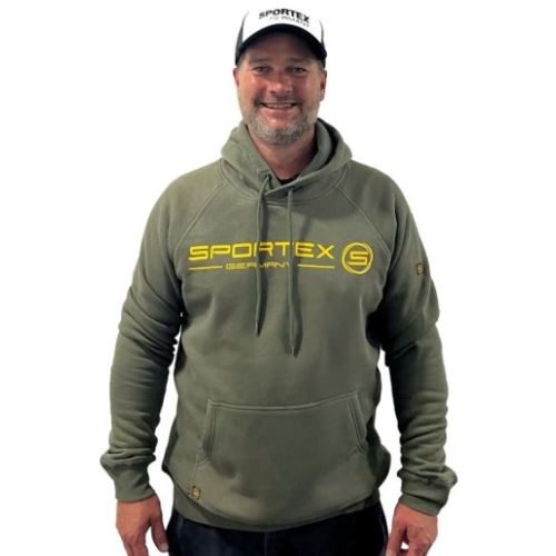 Sportex Rybárska Mikina s Kapucňou Zelená
