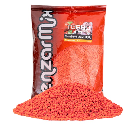 Benzar mix fluo turbo pelety 800 g 3 mm - jahoda-squid