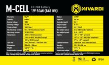 Mivardi Batéria M-Cell LiFePO4 12V 50Ah + 10A Nabíjačka (3)