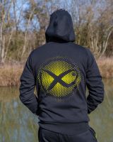 Matrix Mikina Large Fade Logo Hoody Black Lime (2)