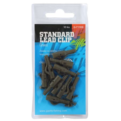 Giants Fishing Záves Na Bočné Olovo Standard Lead Clip 10 ks