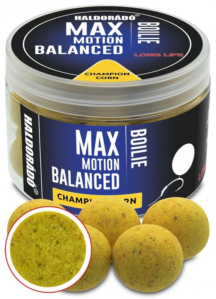 E-shop Haldorádó vyvážené boilies balanced max motion 70 g 20 mm - champion corn