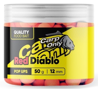 Carp only plávajúce boilies hi-visual pop up red diablo 50 g - 16 mm
