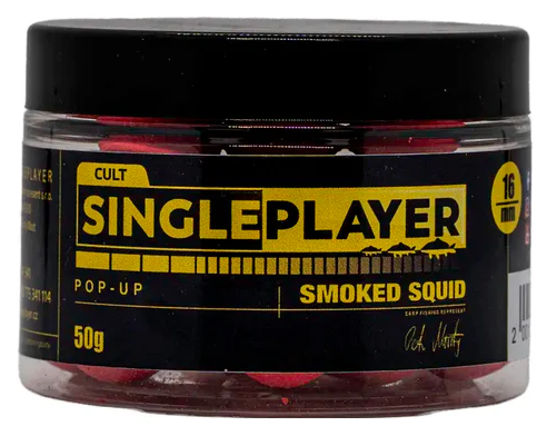 Singleplayer plávajúceí boilies pop-up boilies smoked squid 50 g - 16 mm